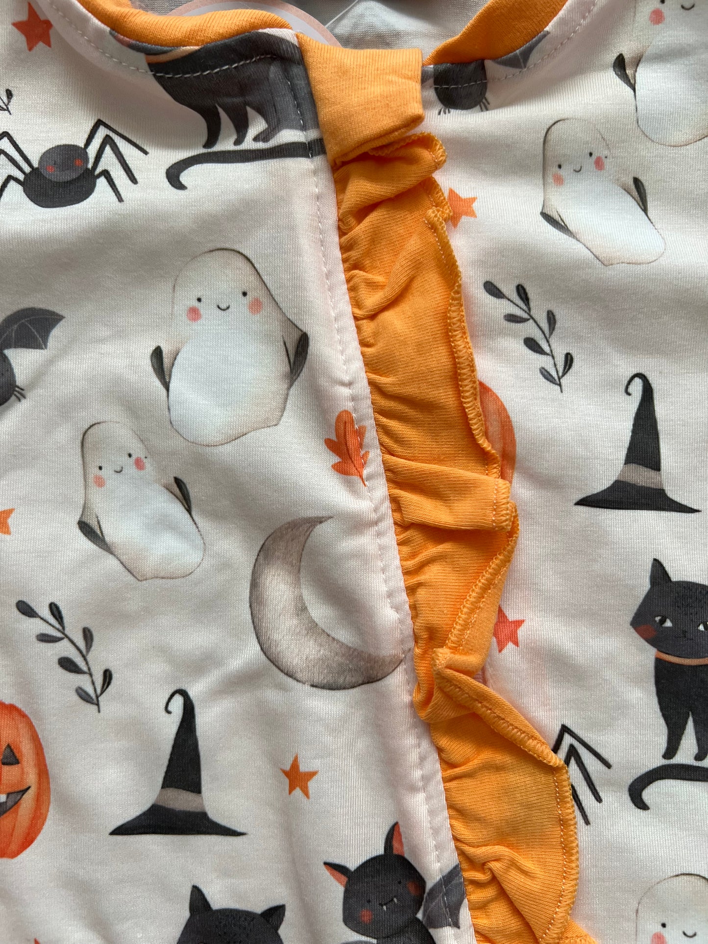Halloween zip girl romper