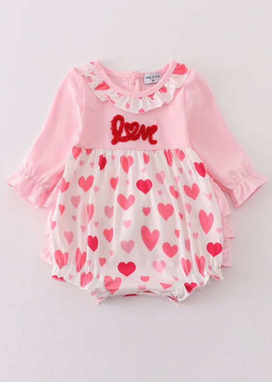 Pink love French knot girl bubble