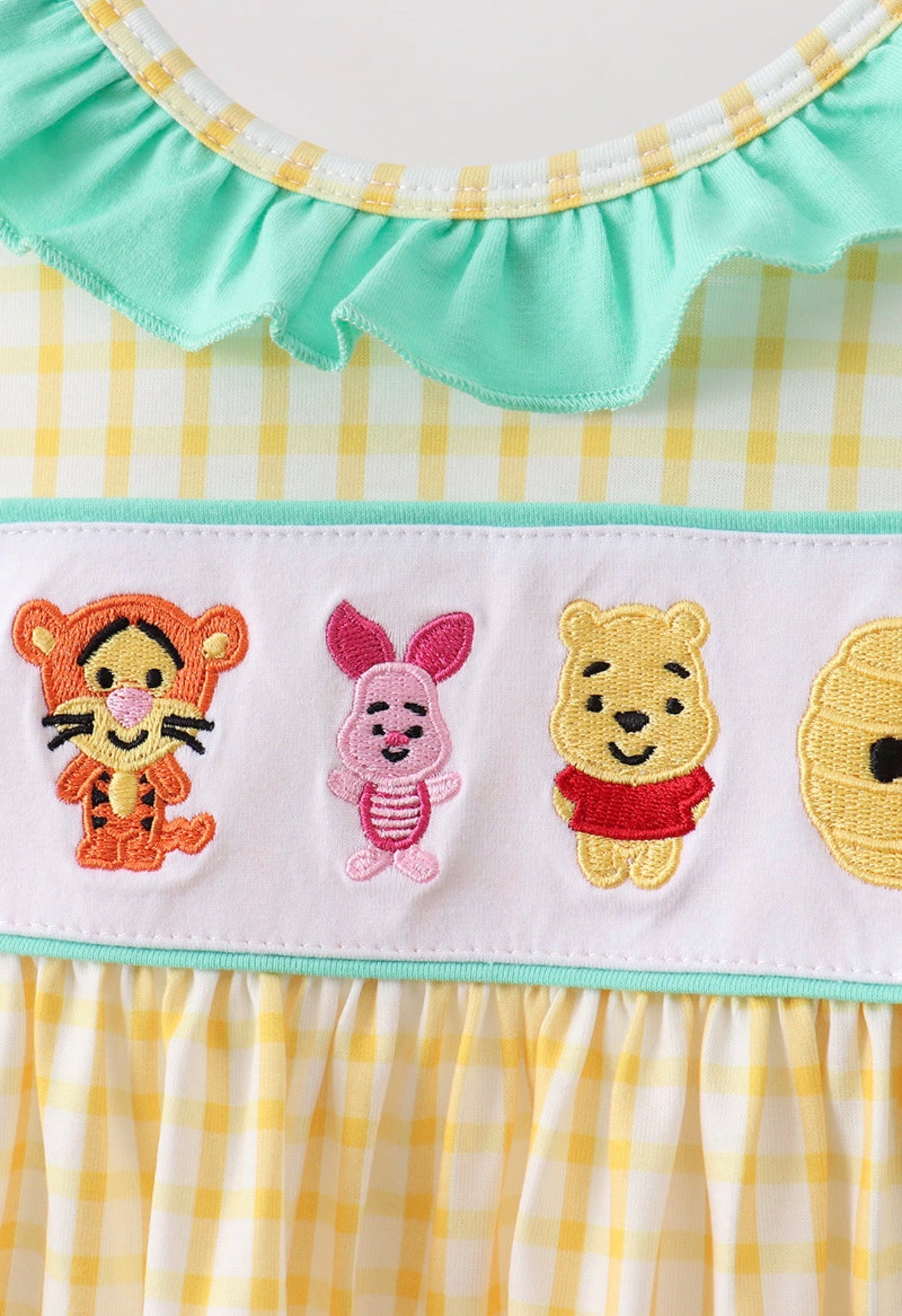 Mustard Honey Bear
Embroidered Ruffle Shorts Set