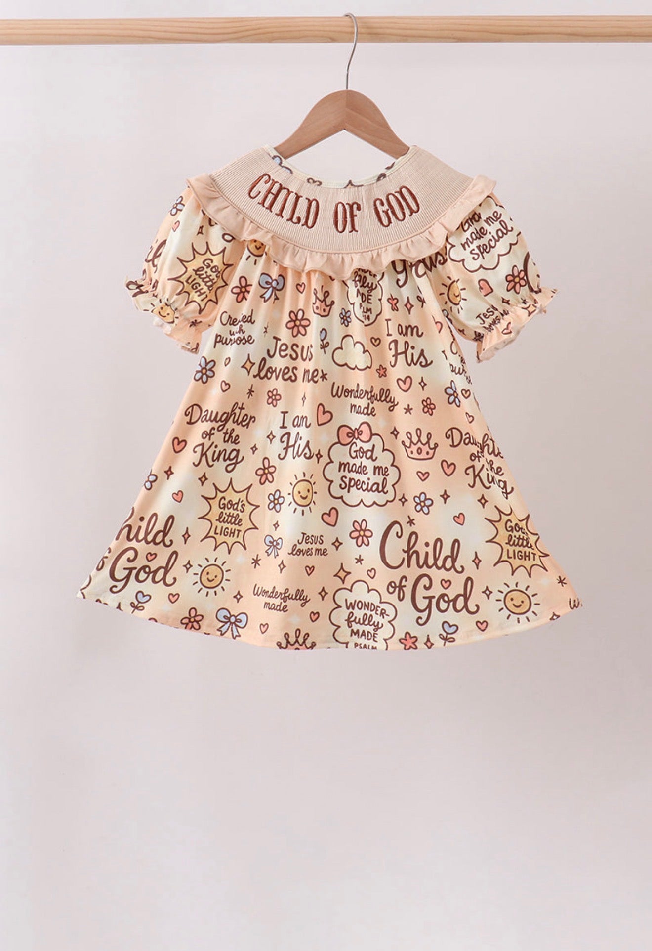 Child of God smocked ruffle dress