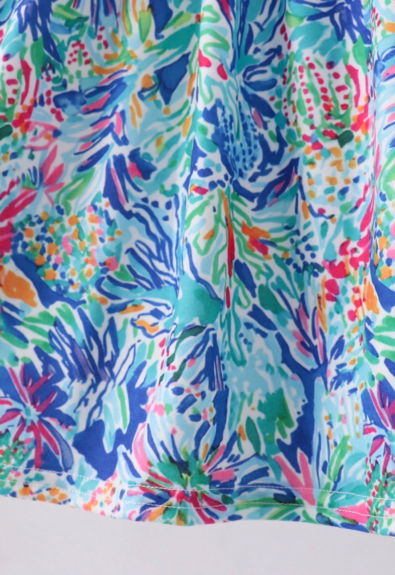 Blue floral print ruffle dress