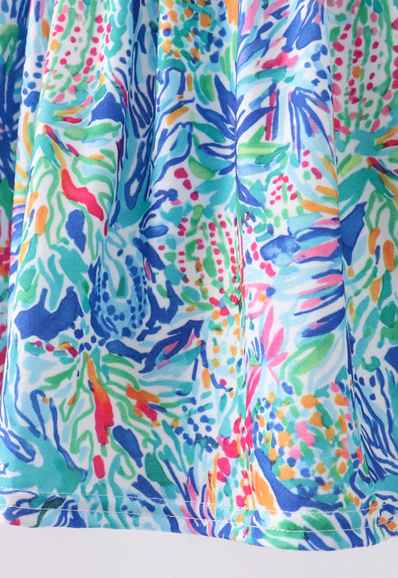 Blue floral print ruffle shorts set