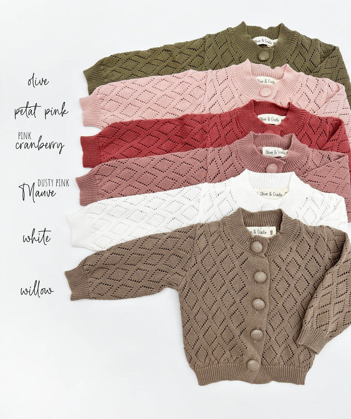 Ellanor Pointelle Diamond Cardigan