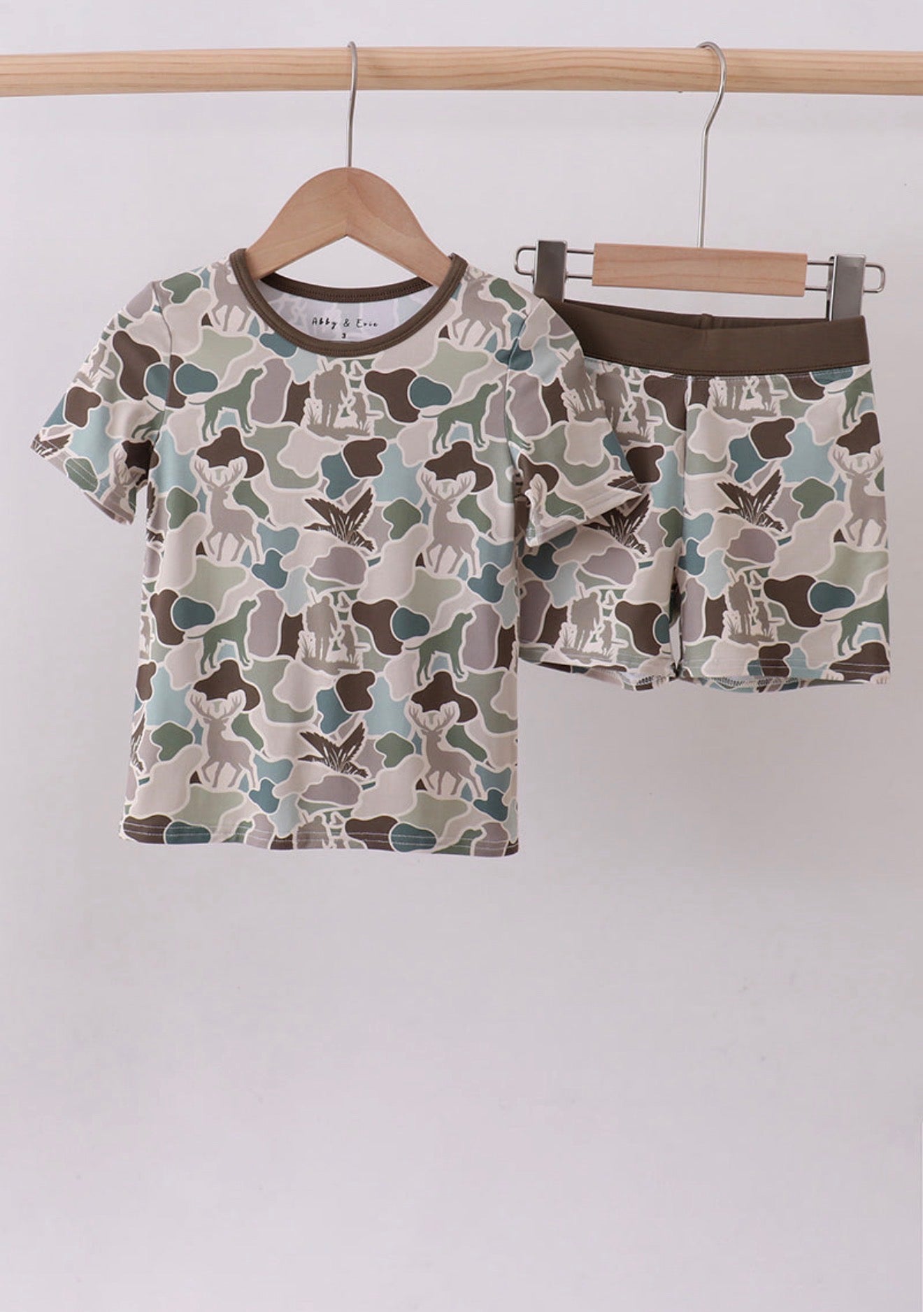 Camouflage Duck Print Bamboo Pajama Set