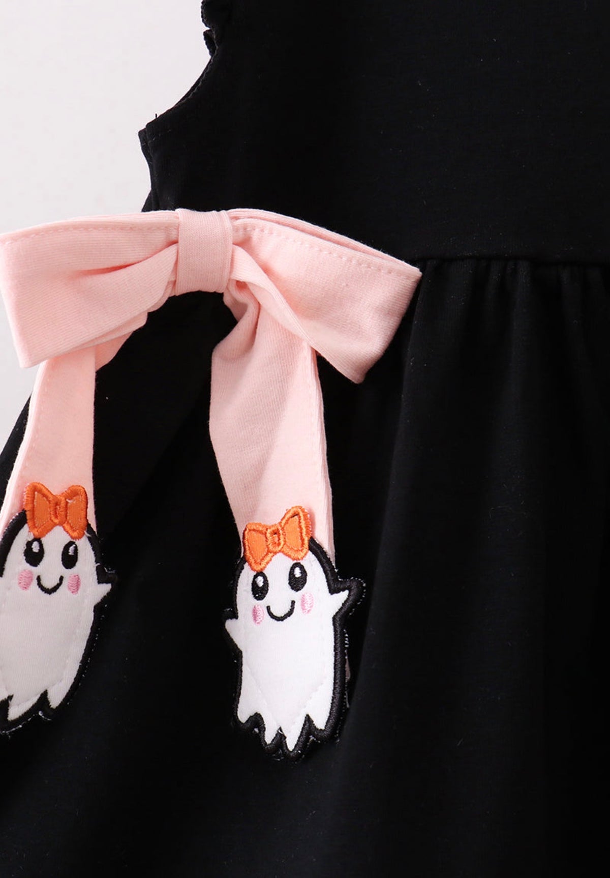 Black Ghost Ruffle Shorts Set