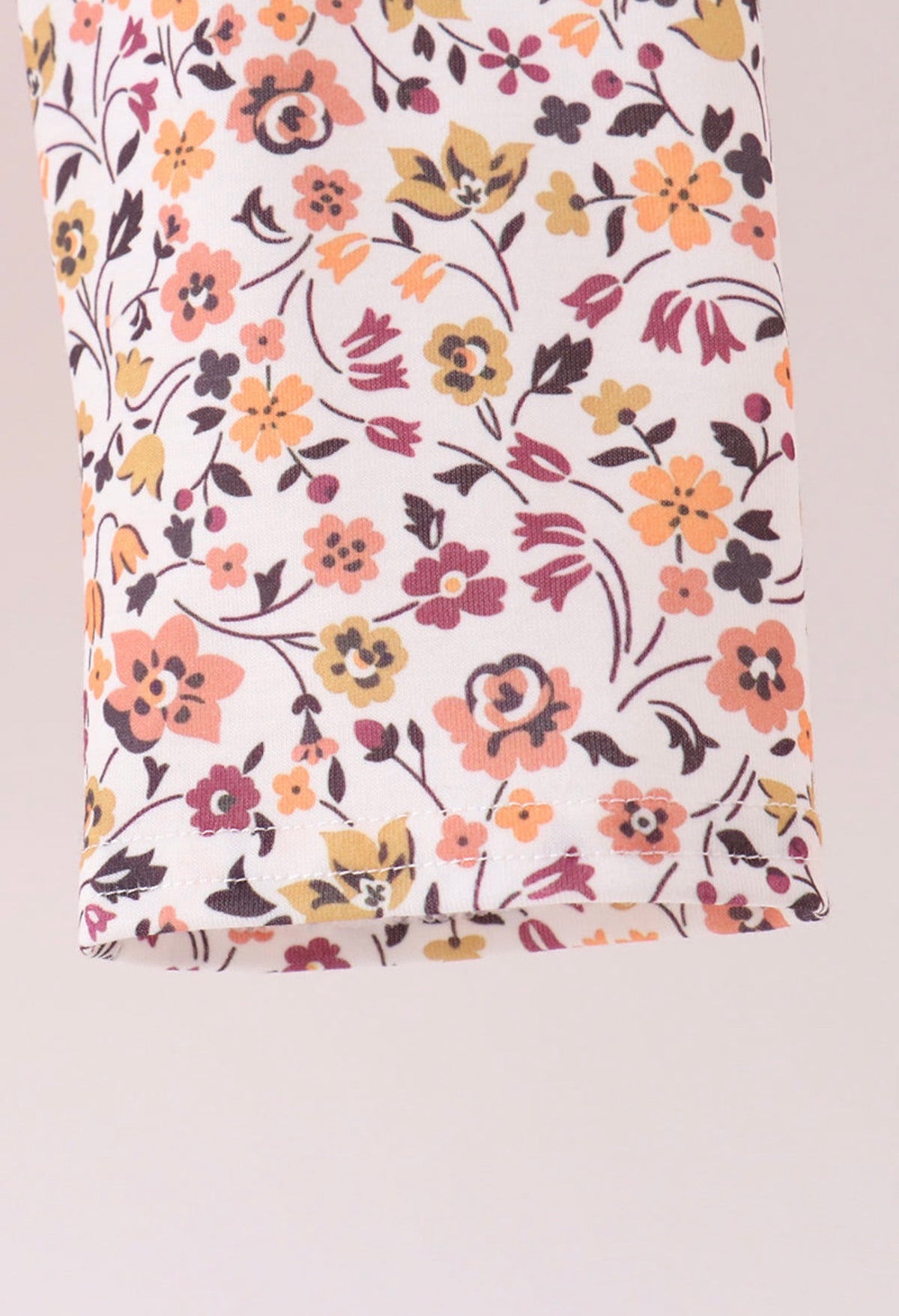 Orange Floral Bow Ruffle pants set