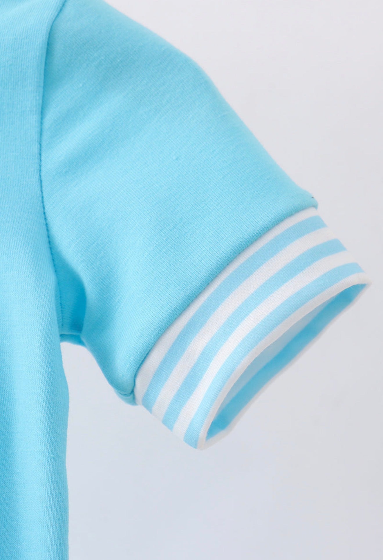 Blue character smocked romper