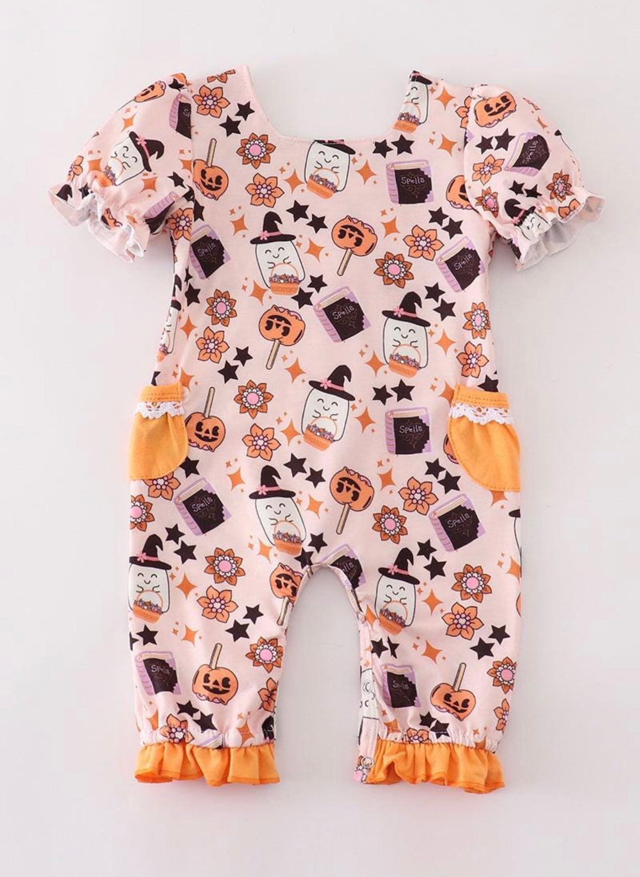 Happy Halloween girl romper