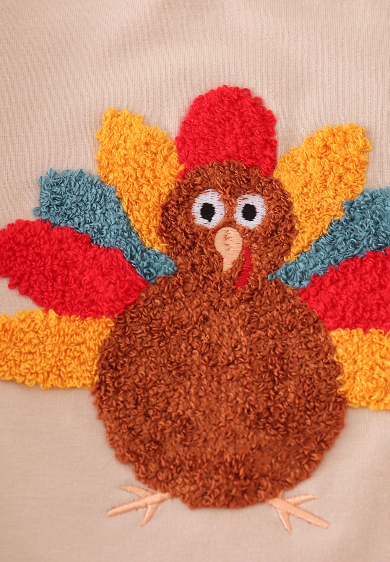 Beige Turkey French Knot Boy’s Bubble