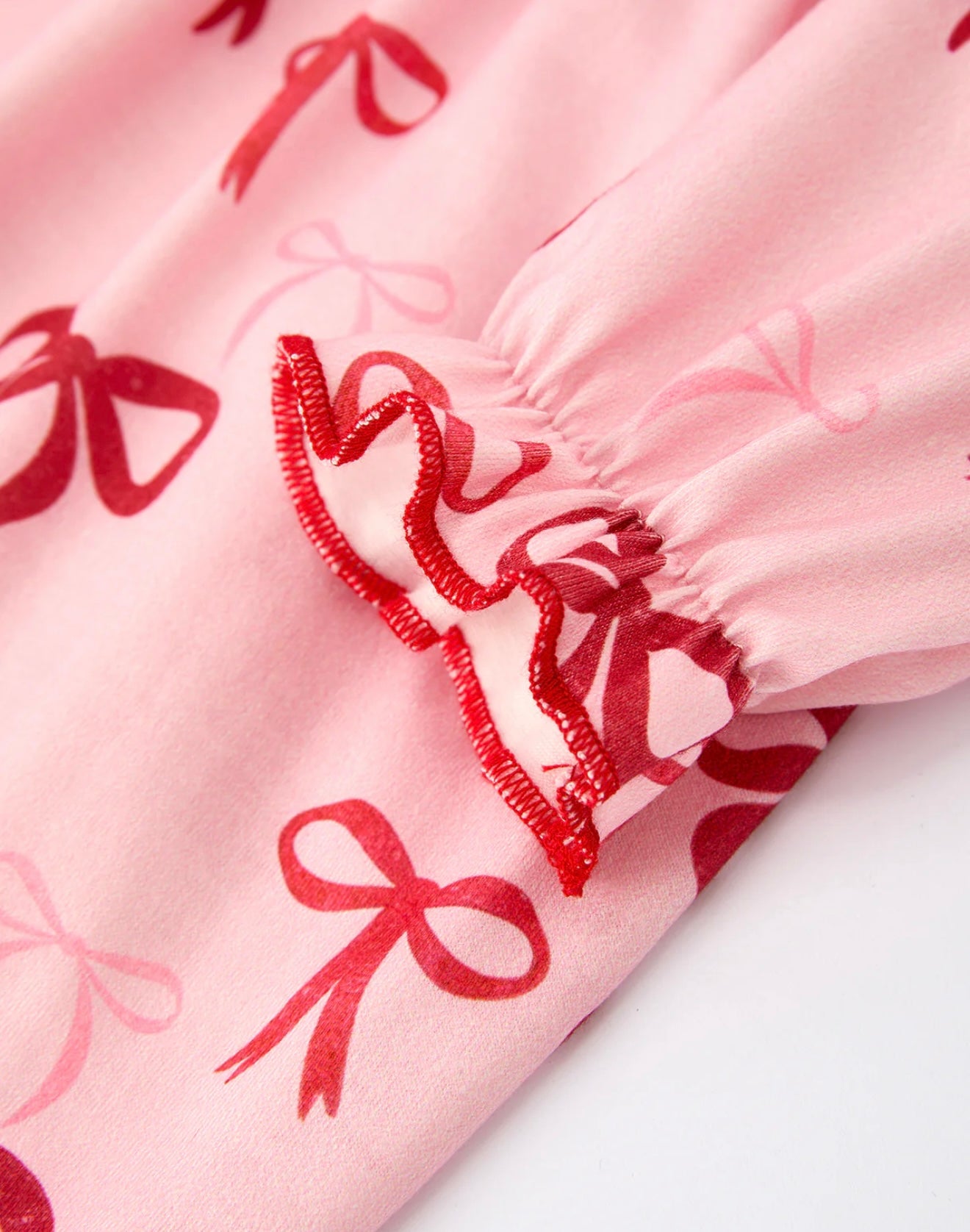 Christmas Bow Print Baby Girls Romper