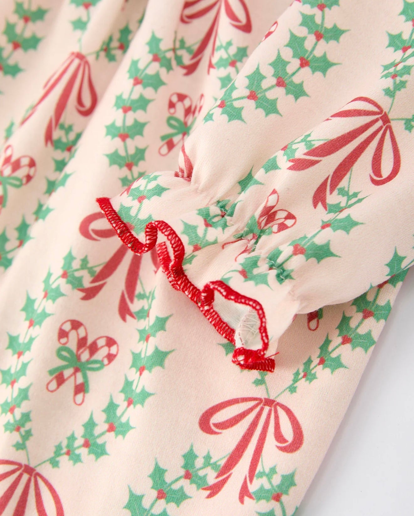 Christmas Wreath Print Baby Girls Romper Long Sleeve Holiday Outfit