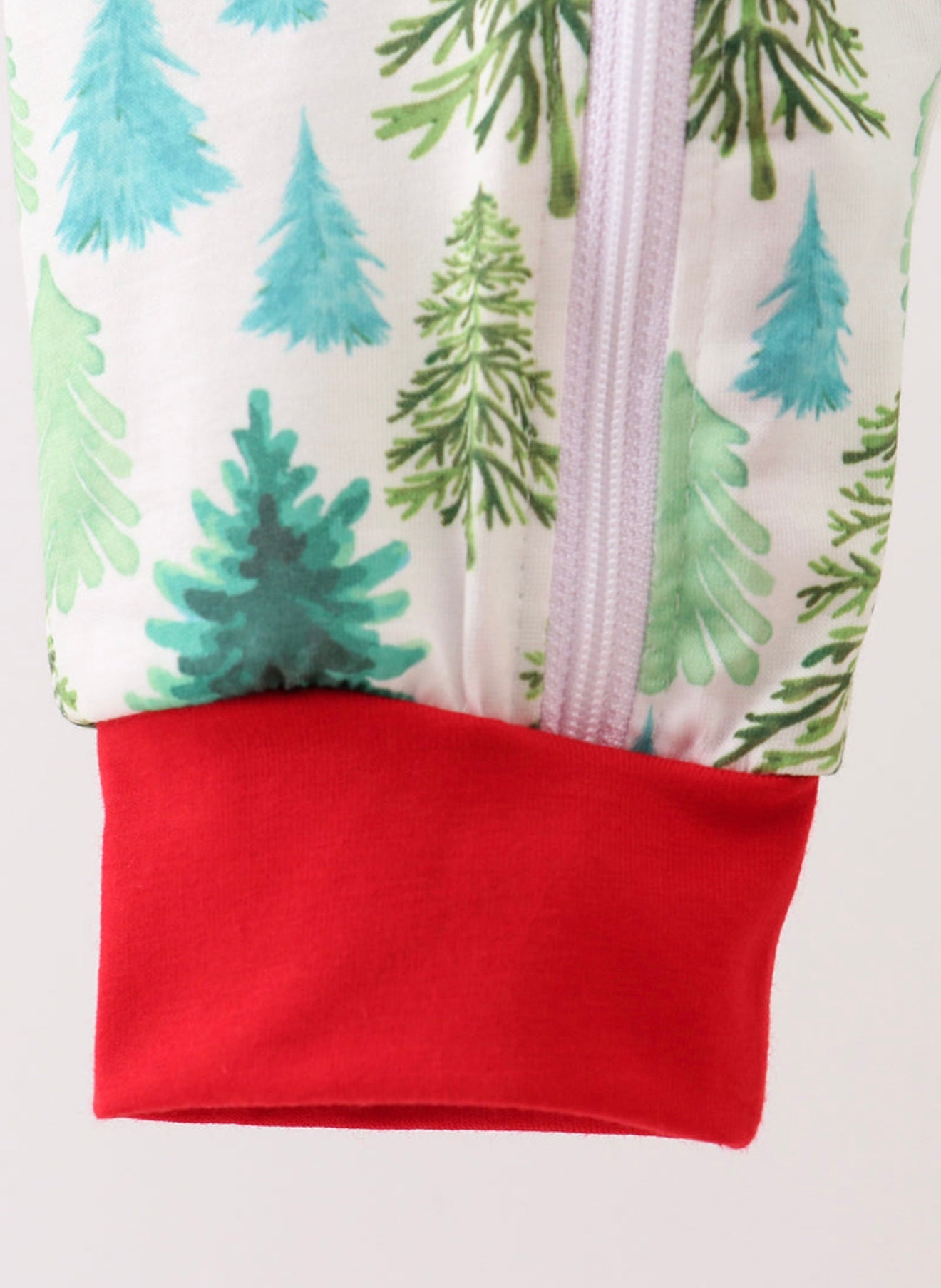 Green Christmas Tree Print Boy Romper