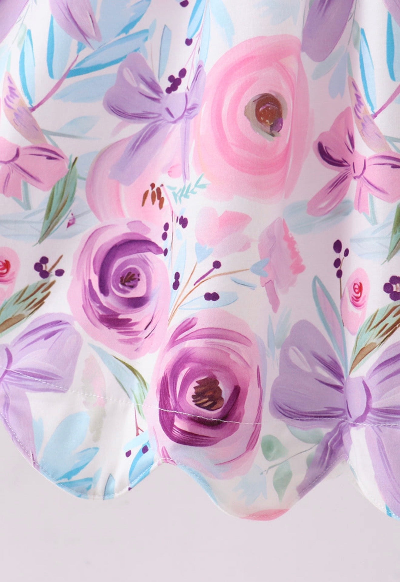 Purple MAMA’S GIRL floral embroidery dress