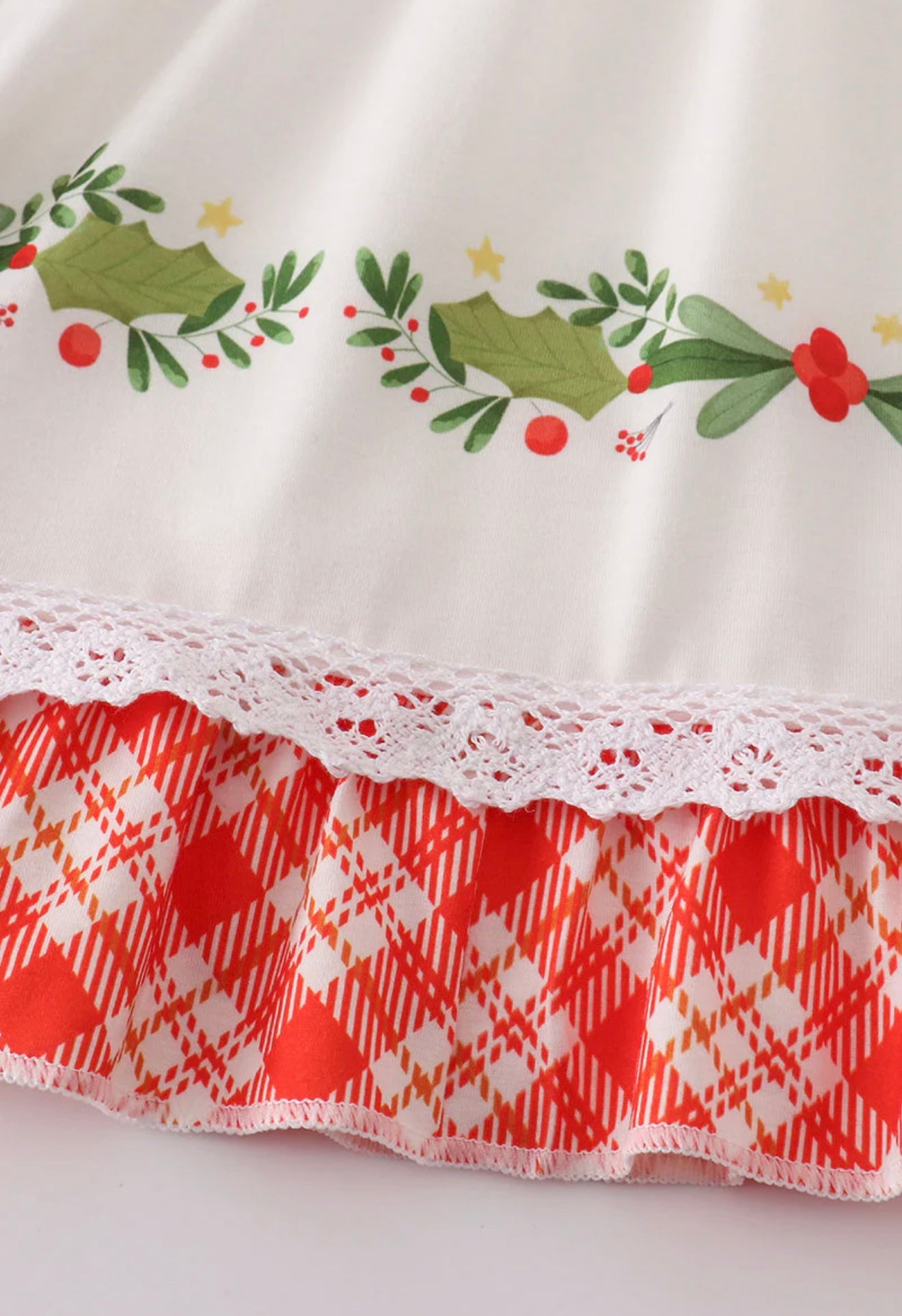 White Christmas Wreath Dress