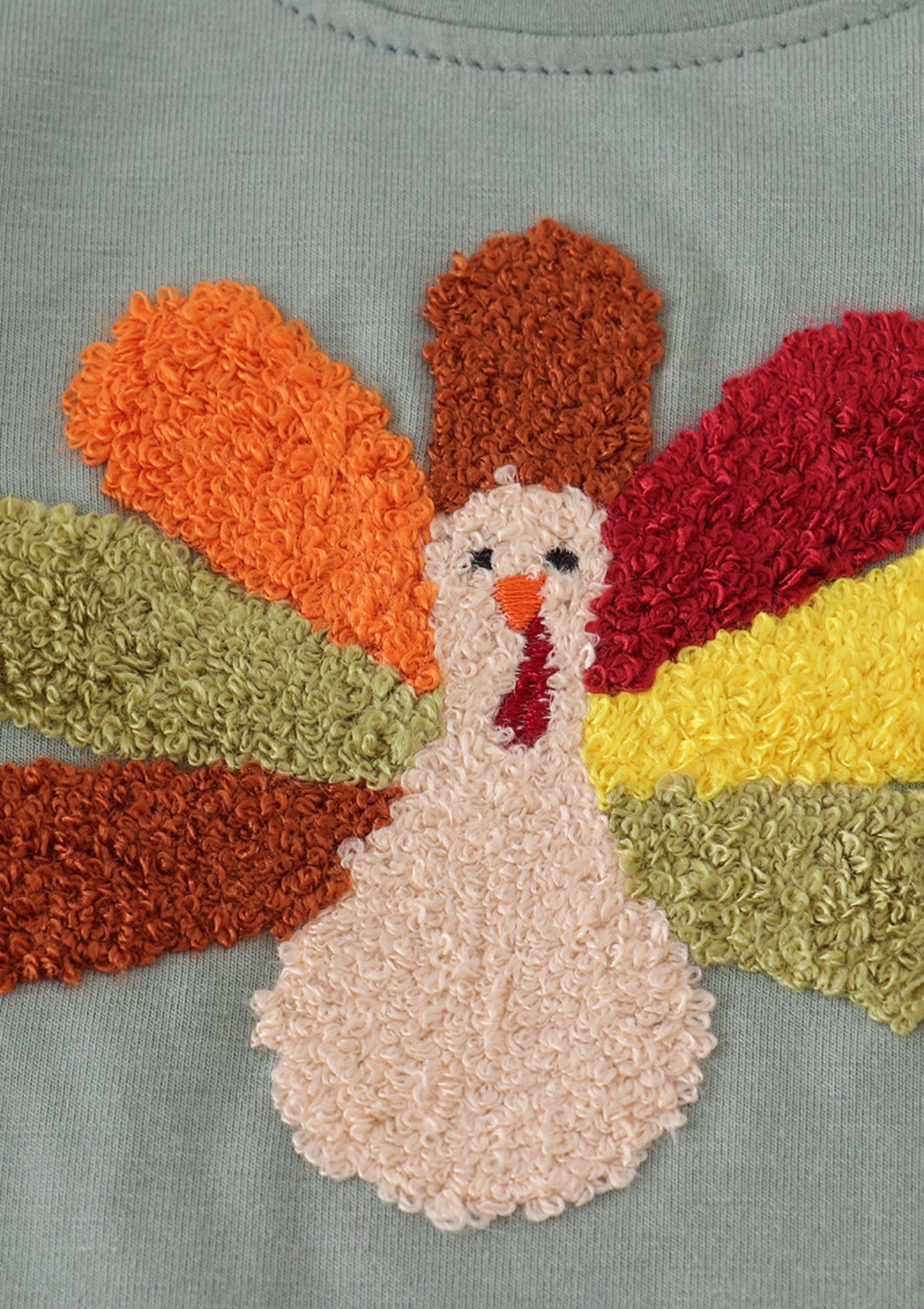 Sage Turkey French Knot Boy’s Bubble
