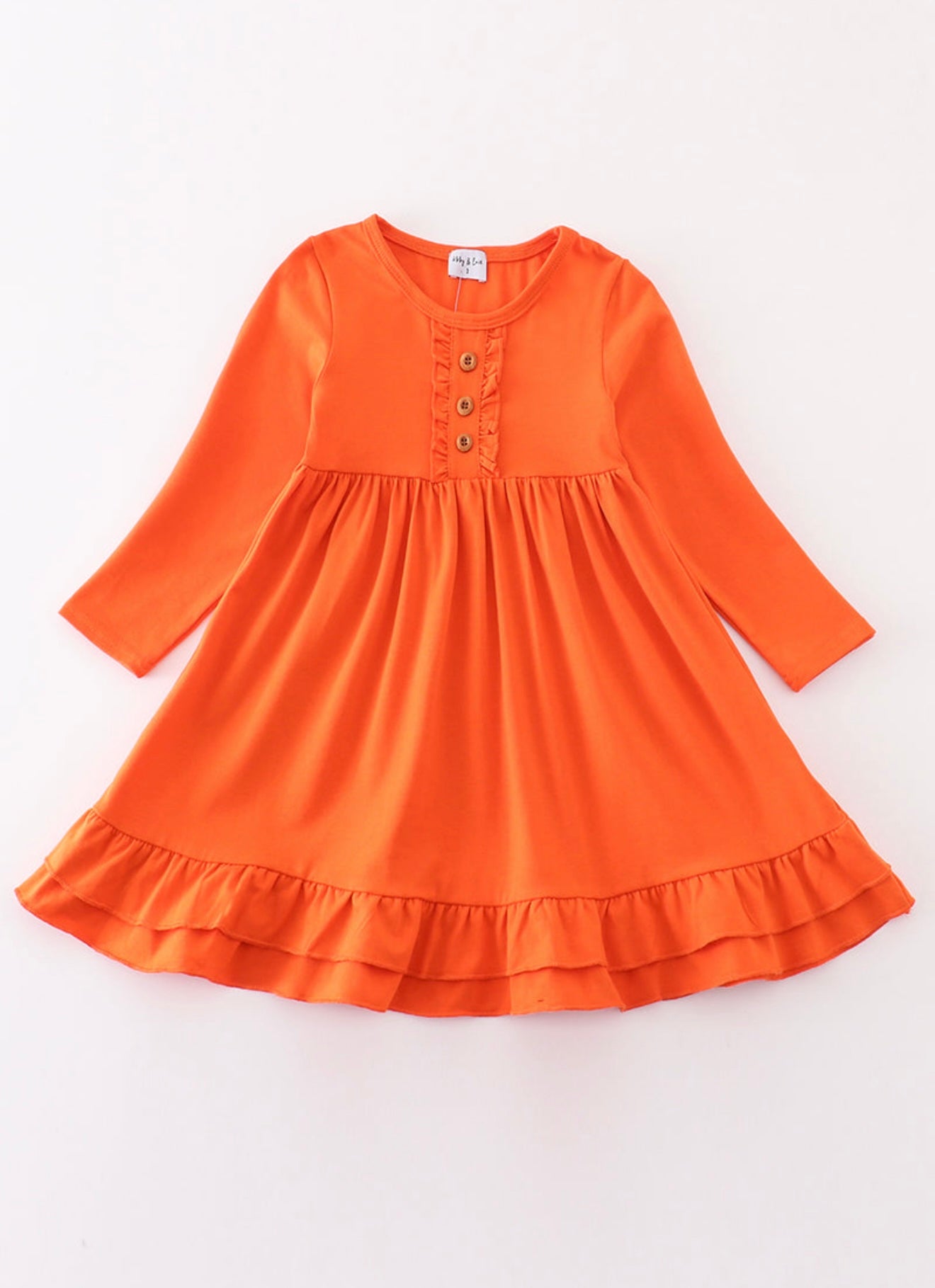 Orange ruffle girl dress