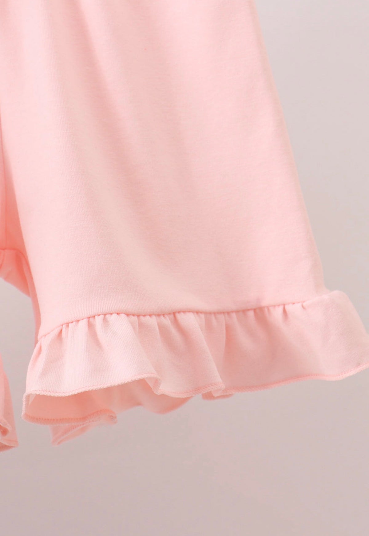 Black Ghost Ruffle Shorts Set