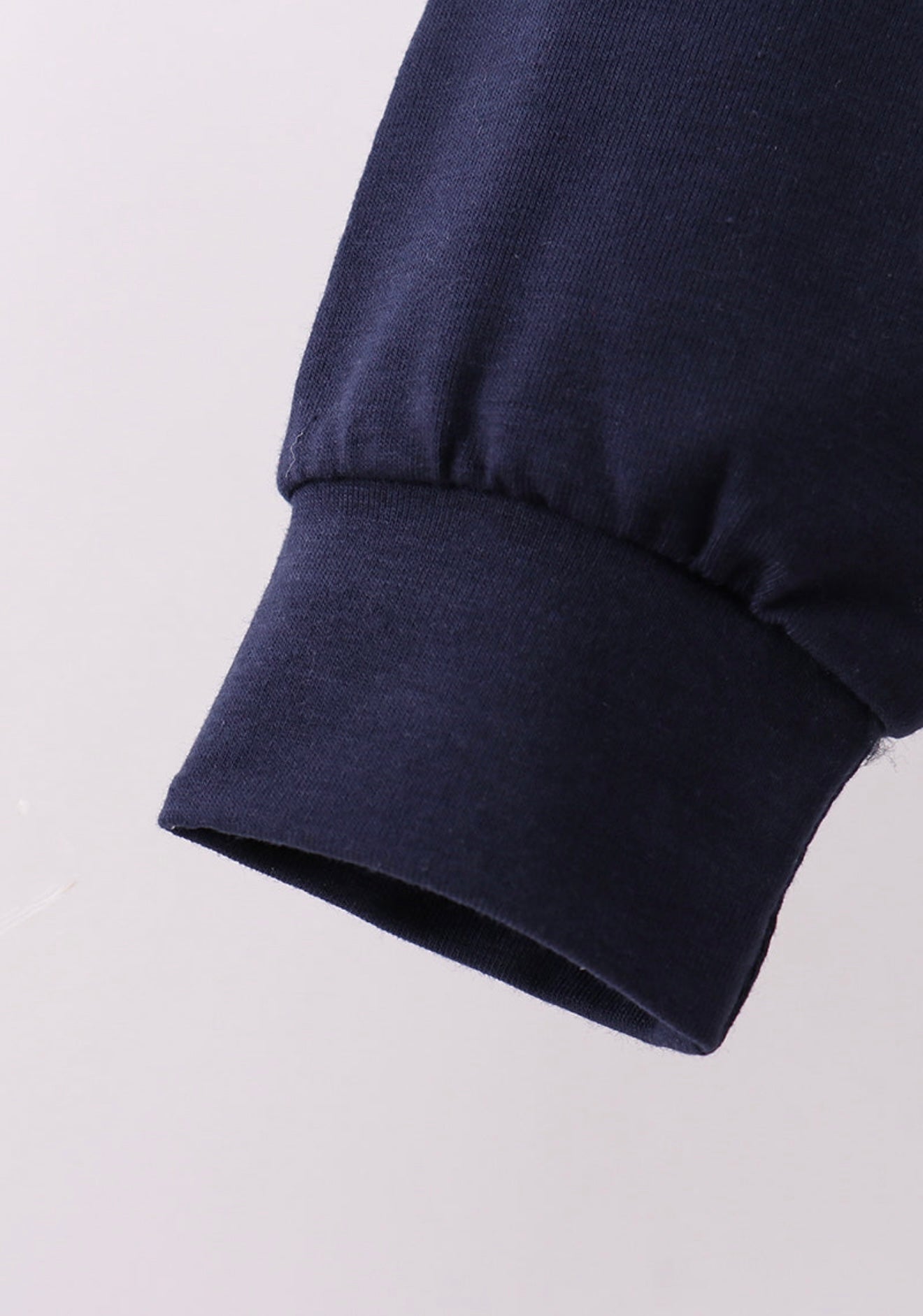 Navy heart floral appliqué hoodie