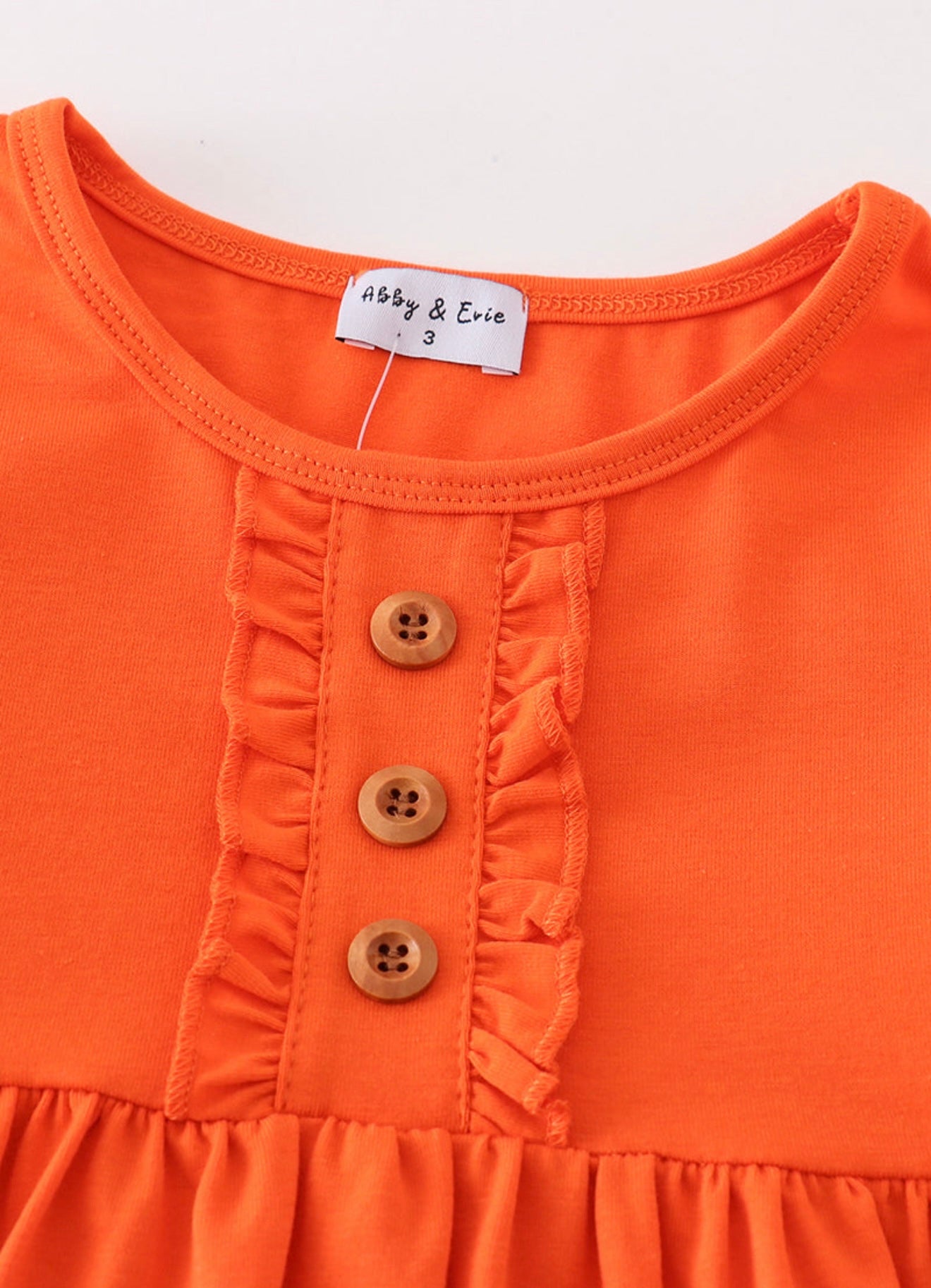 Orange ruffle girl dress