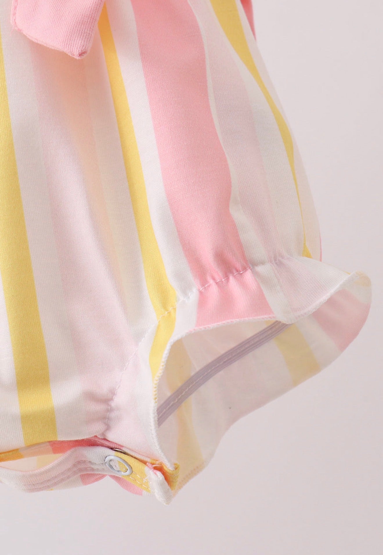 You’re my sunshine stripe embroidered bow bubble