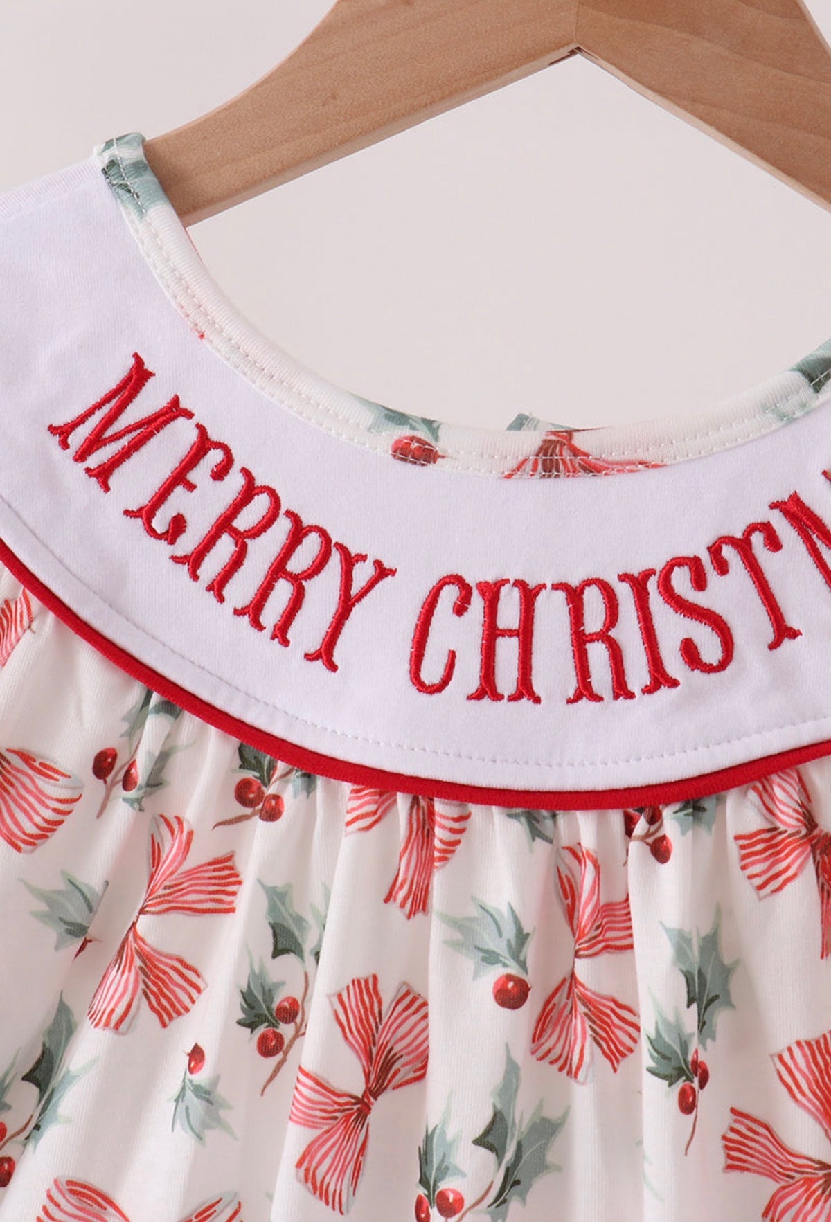 Merry Christmas embroidery dress