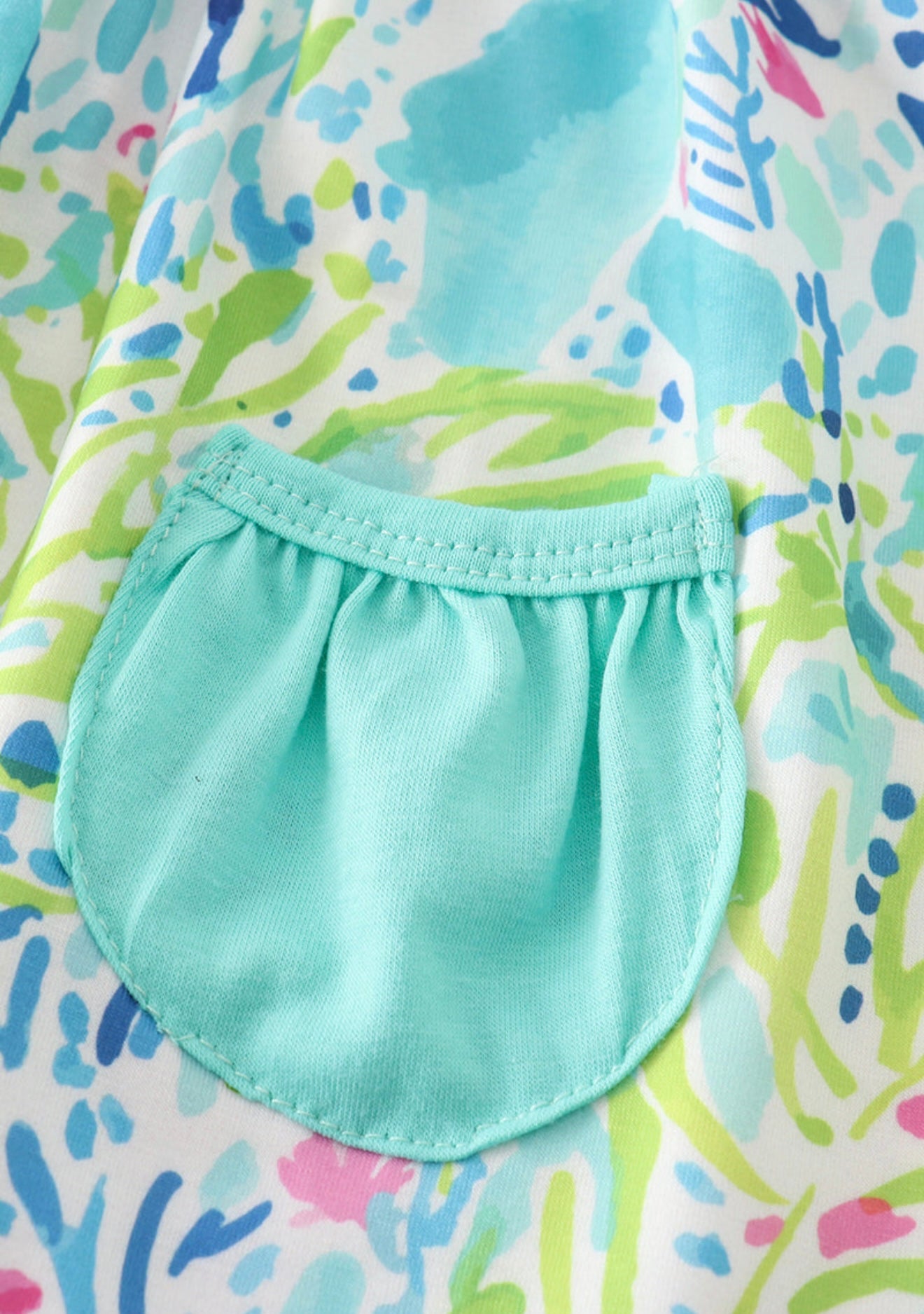 Green floral girl’s pants set