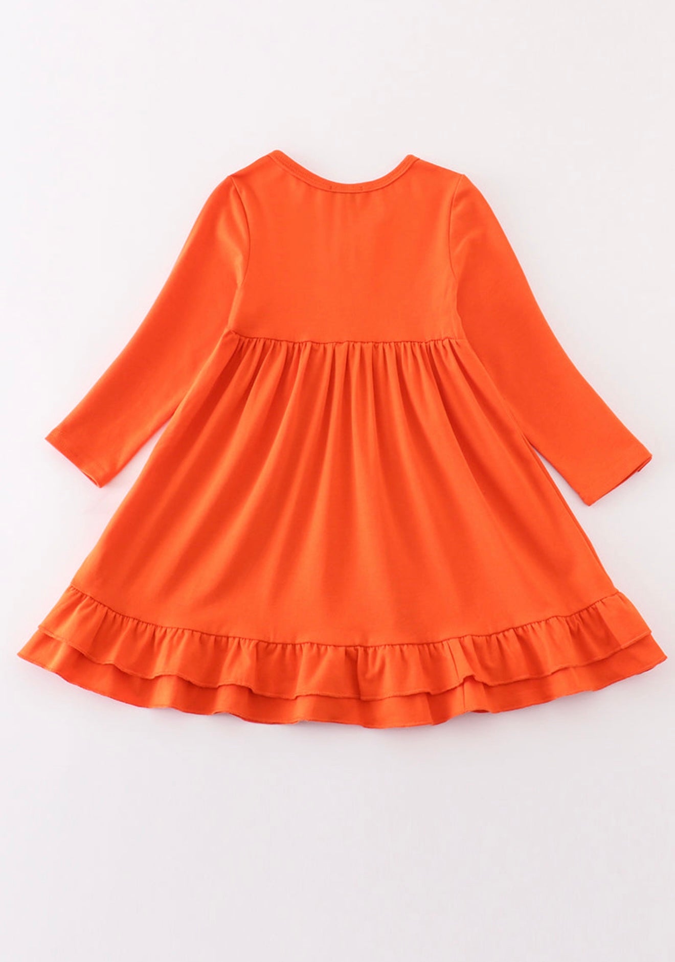 Orange ruffle girl dress