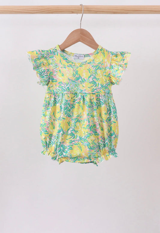 Yellow lily floral bubble