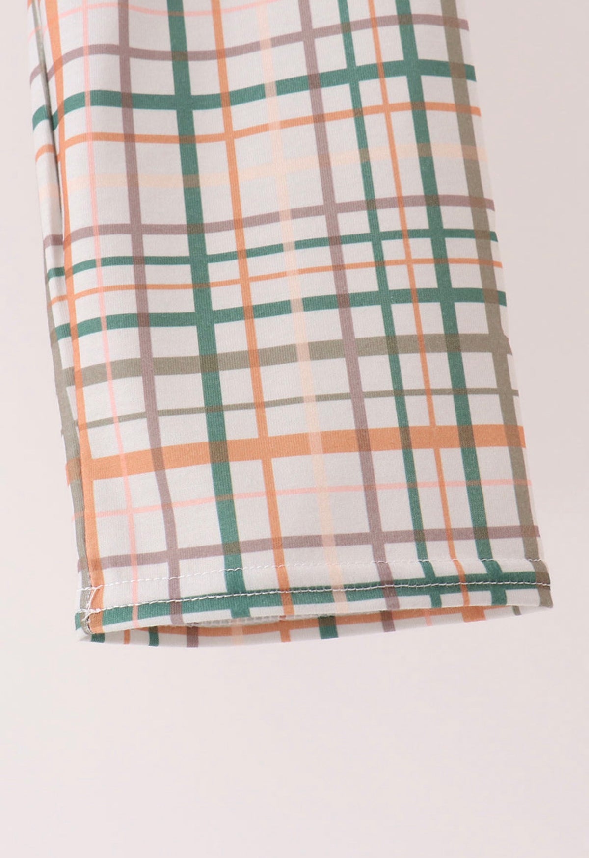 Sage Pumpkin Embroidery
Plaid pants set