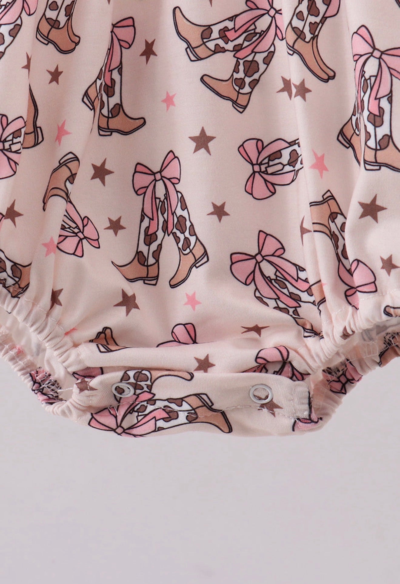 Western cowgirl boots smocked bubble