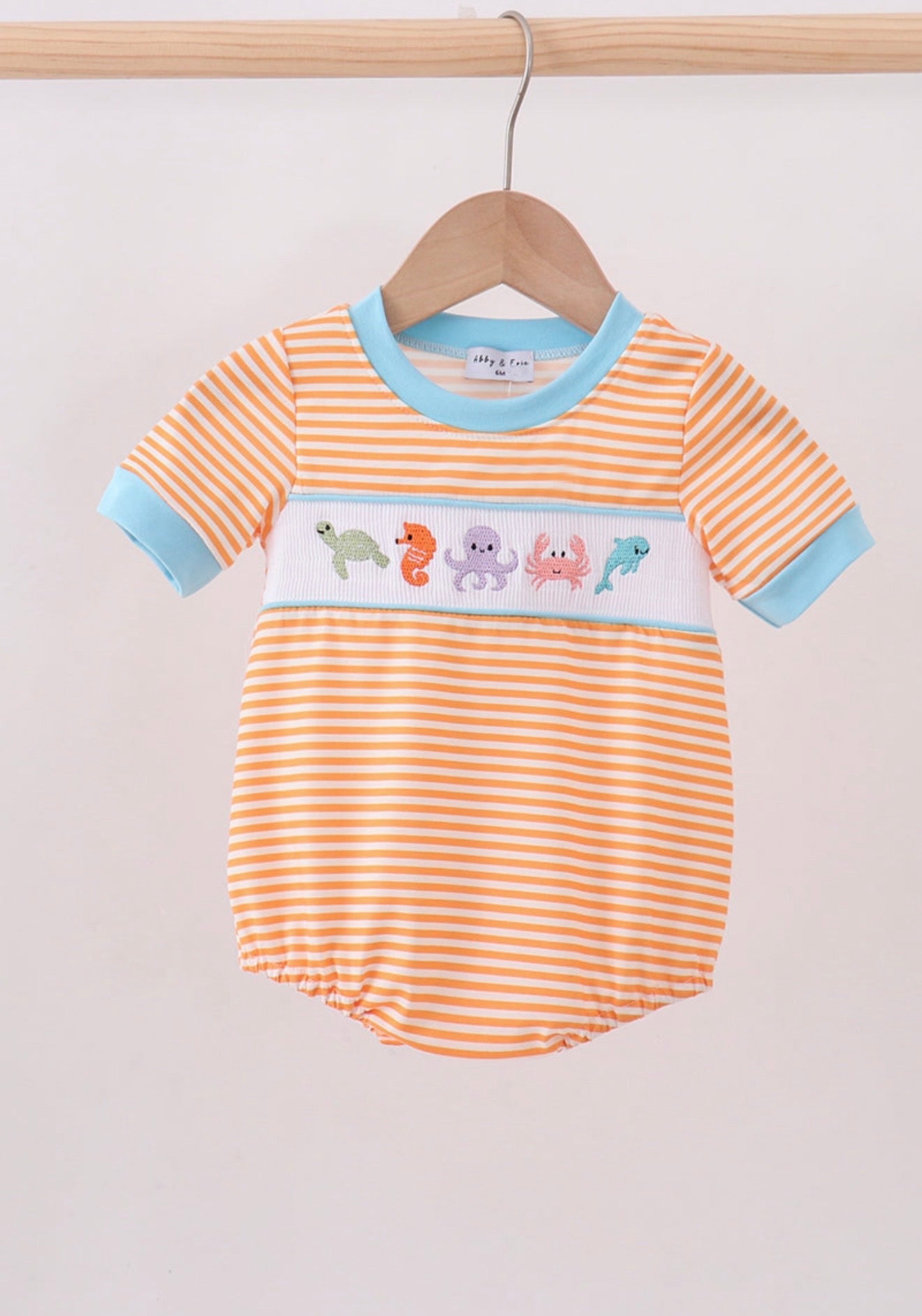 Orange stripe marine embroidery bubble