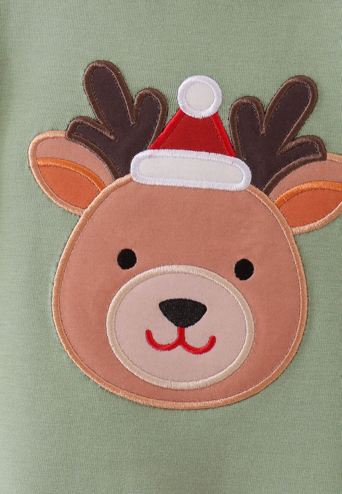 Sage Reindeer Applique
Romper