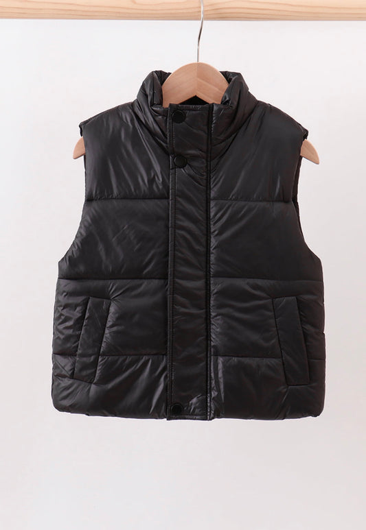 Girl’s black puffer vest