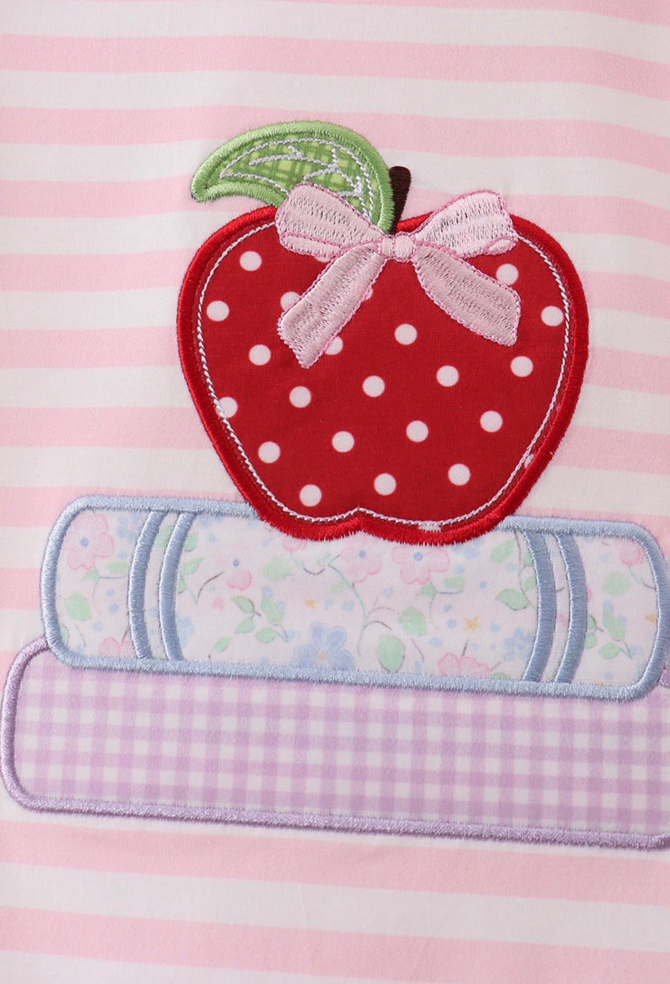 Pink Stripe Apple Book
Appliqué Dress