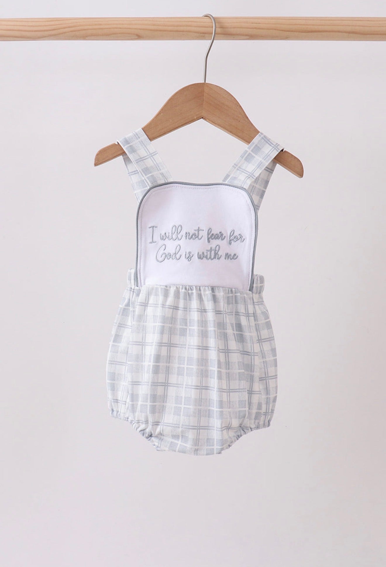 Blue Faith Quote Embroidered Bubble