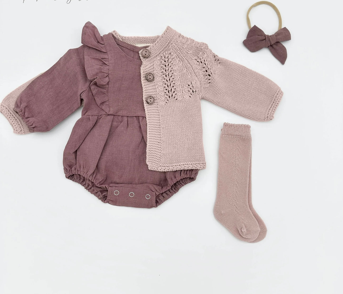 Gabriella Longsleeve Romper with Bow