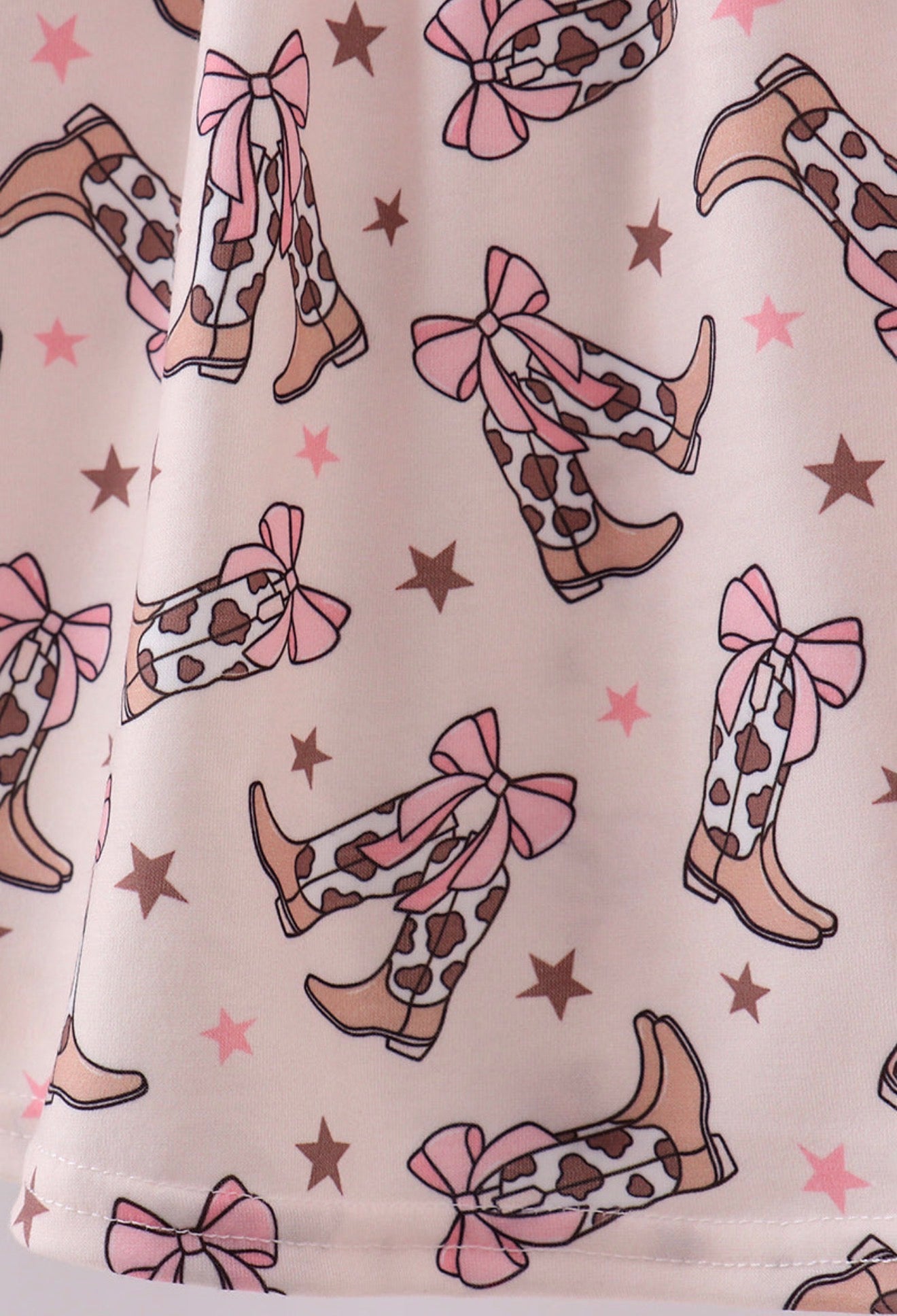 Western cowgirl boots smocked dress