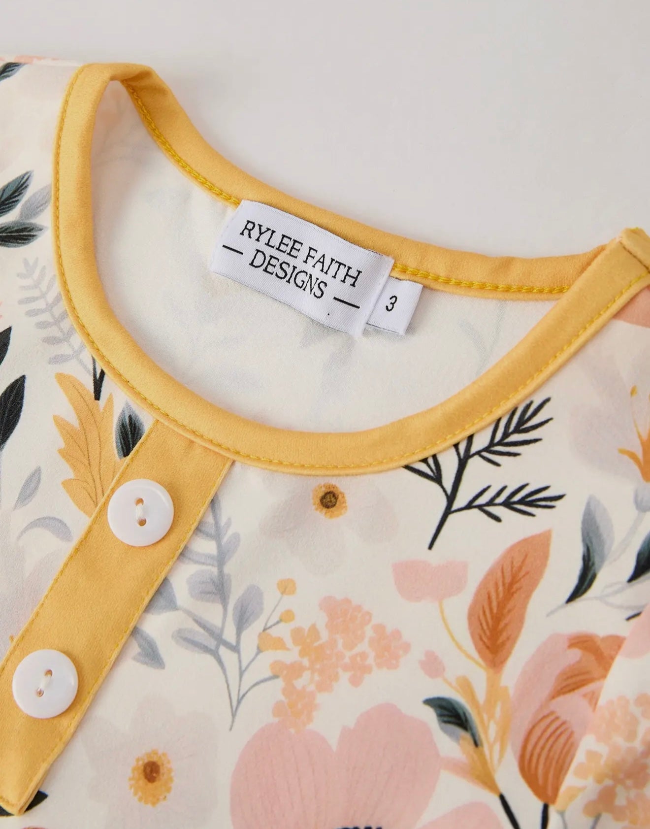 Floral Long Sleeve Ruffle Dress