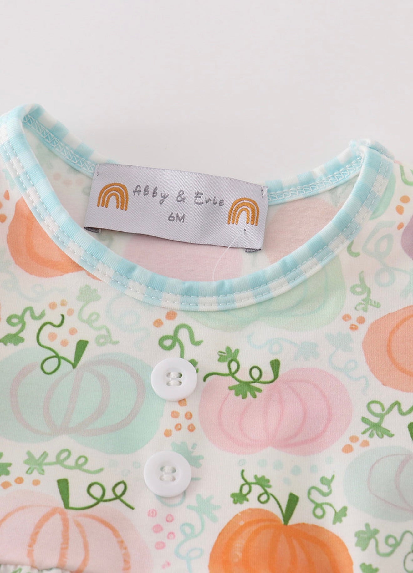 Pumpkin print ruffle girl bubble