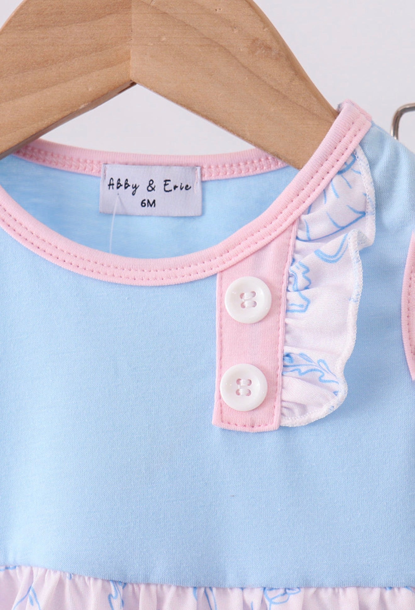Blue shell starfish print bow bloomer set