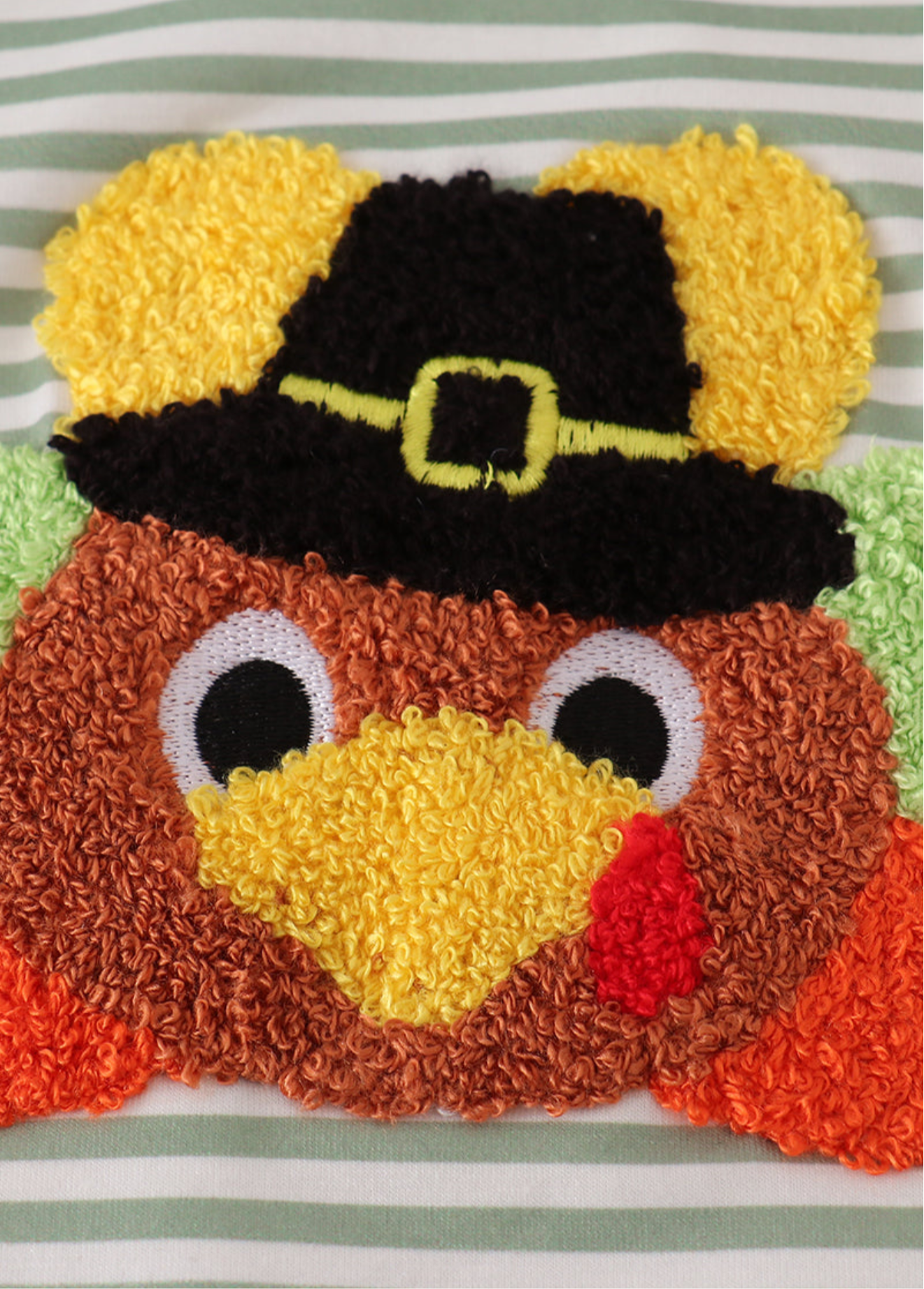 Green Turkey French Knot Stripe Boy’s Jonjon