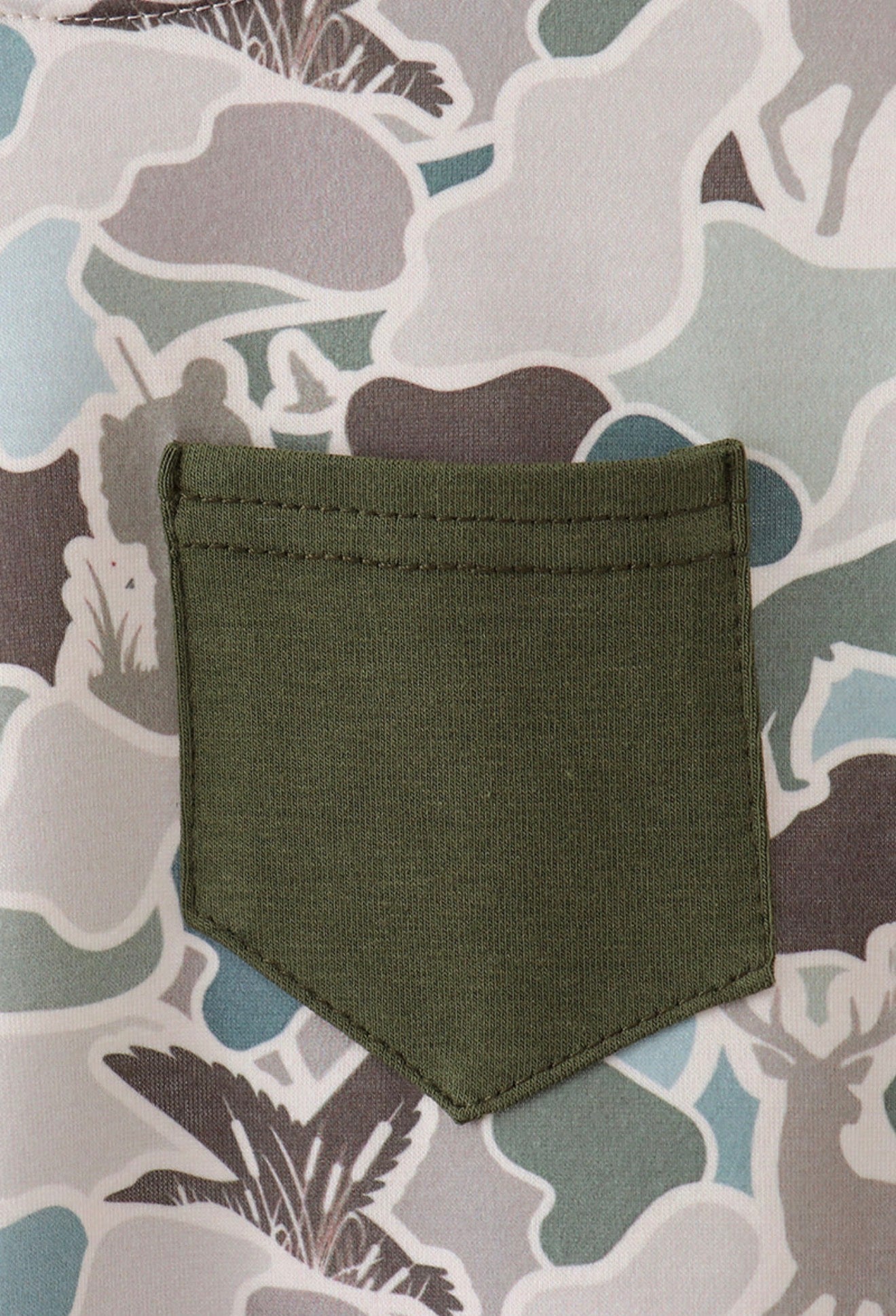 Camouflage duck print pocket bubble