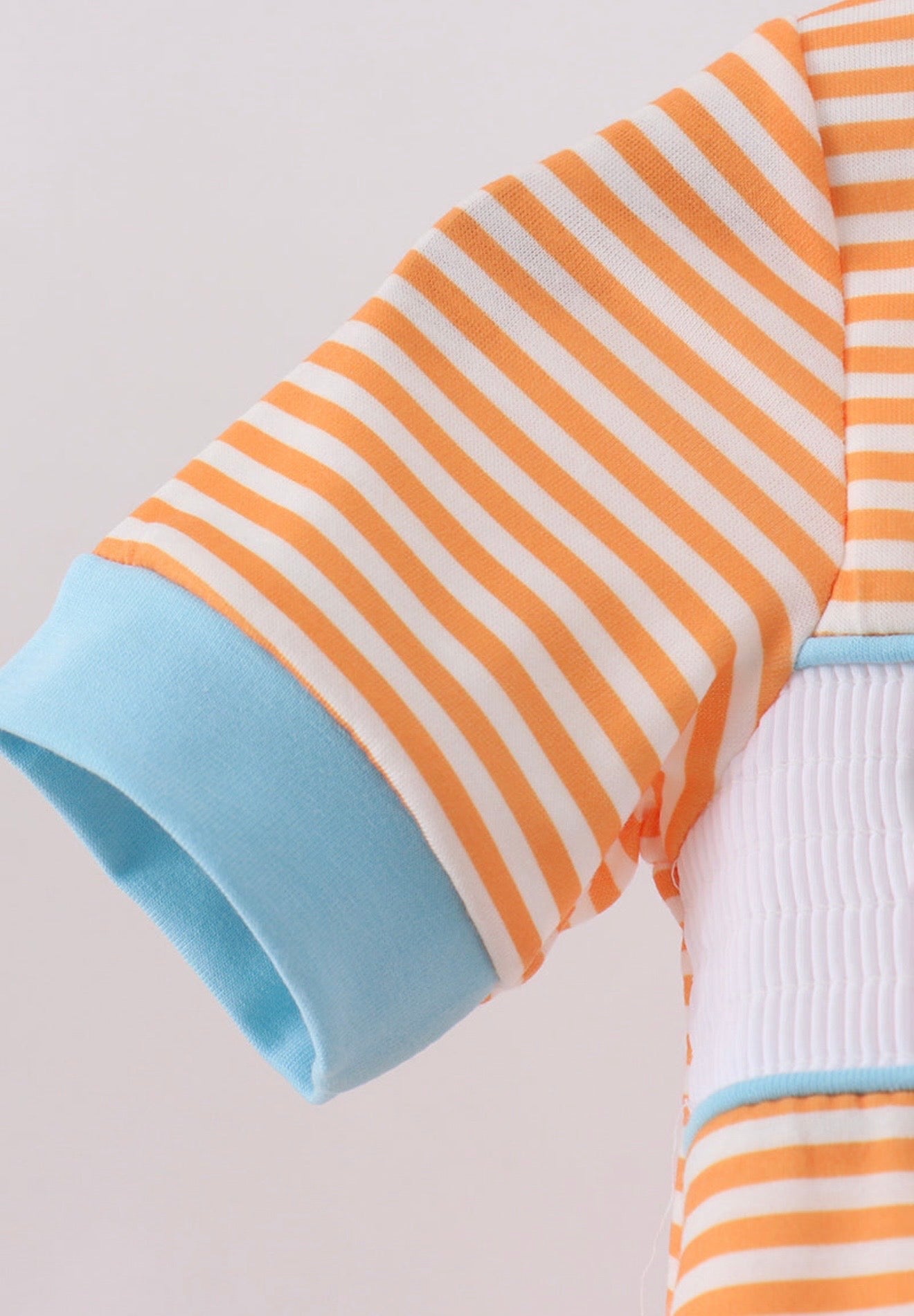 Orange stripe marine embroidery bubble