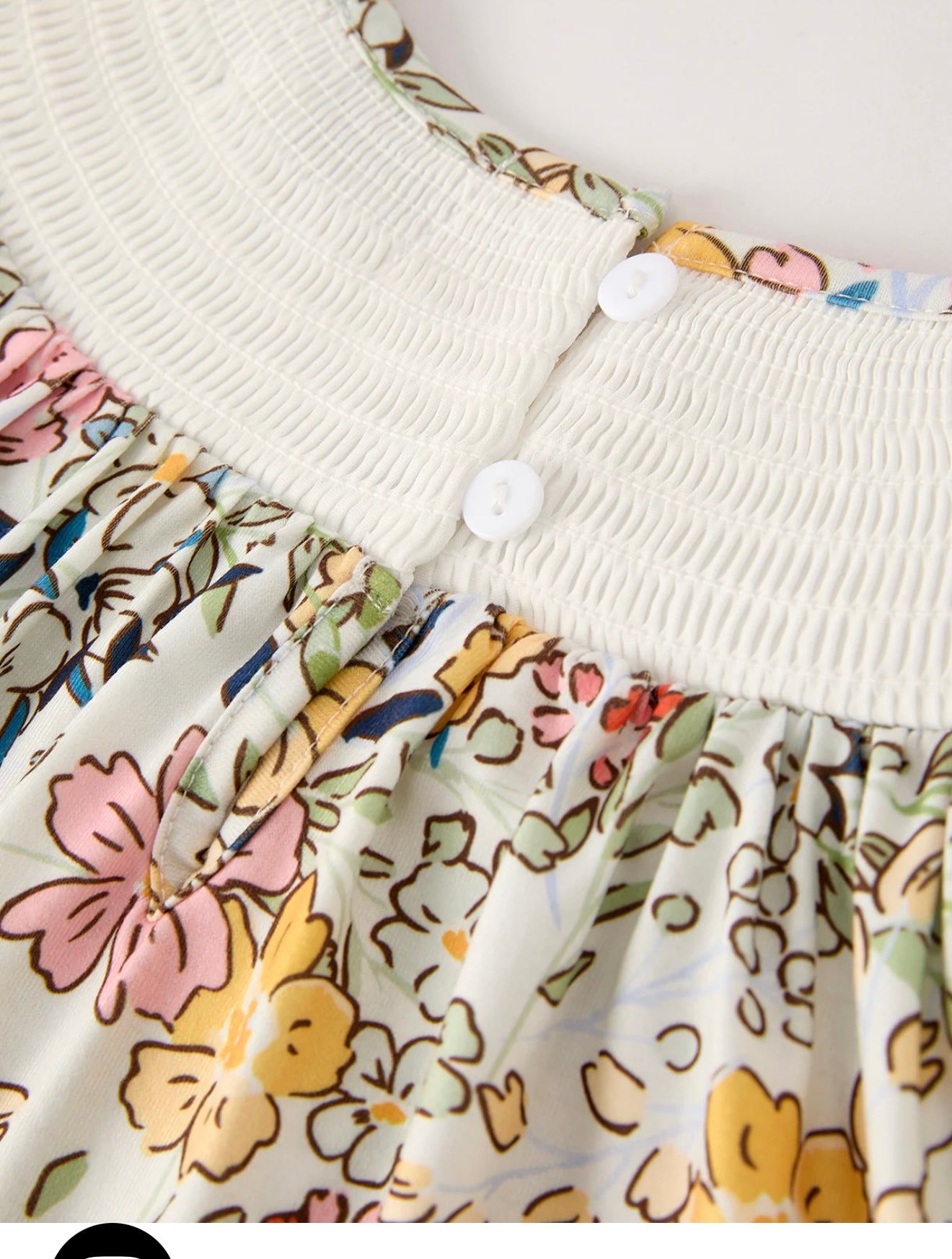 Fall Embroidery Smocking Bow Floral Leaf Baby Girl’s Dress