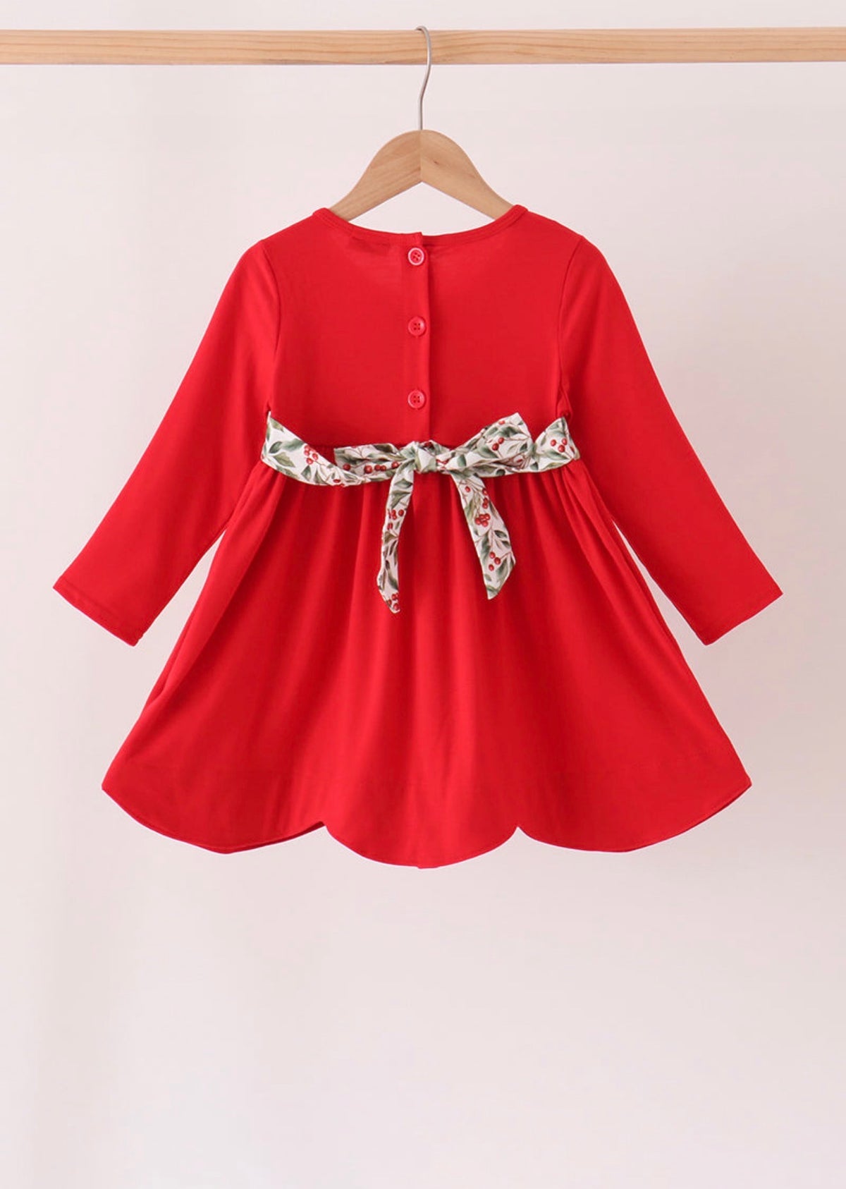 Red Bow Ruffle dress