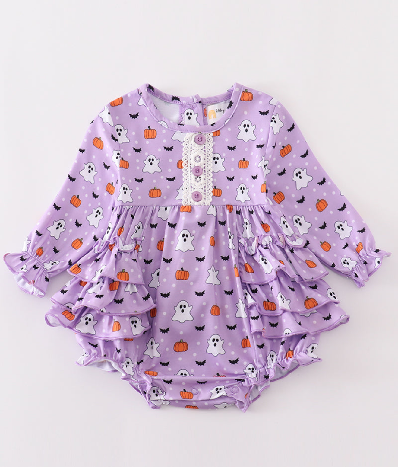 Premium purple Halloween print girl bubble