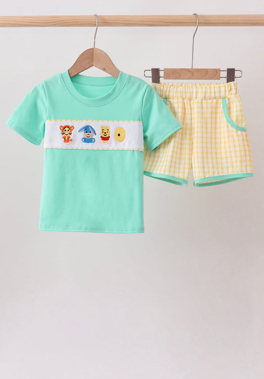 Mustard Honey Bear
Embroidered Short Set