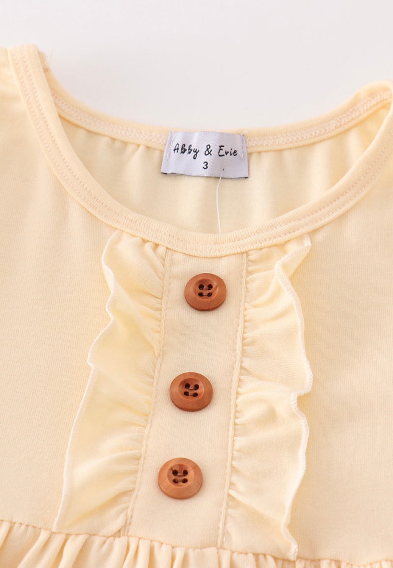 Cream ruffle girl dress