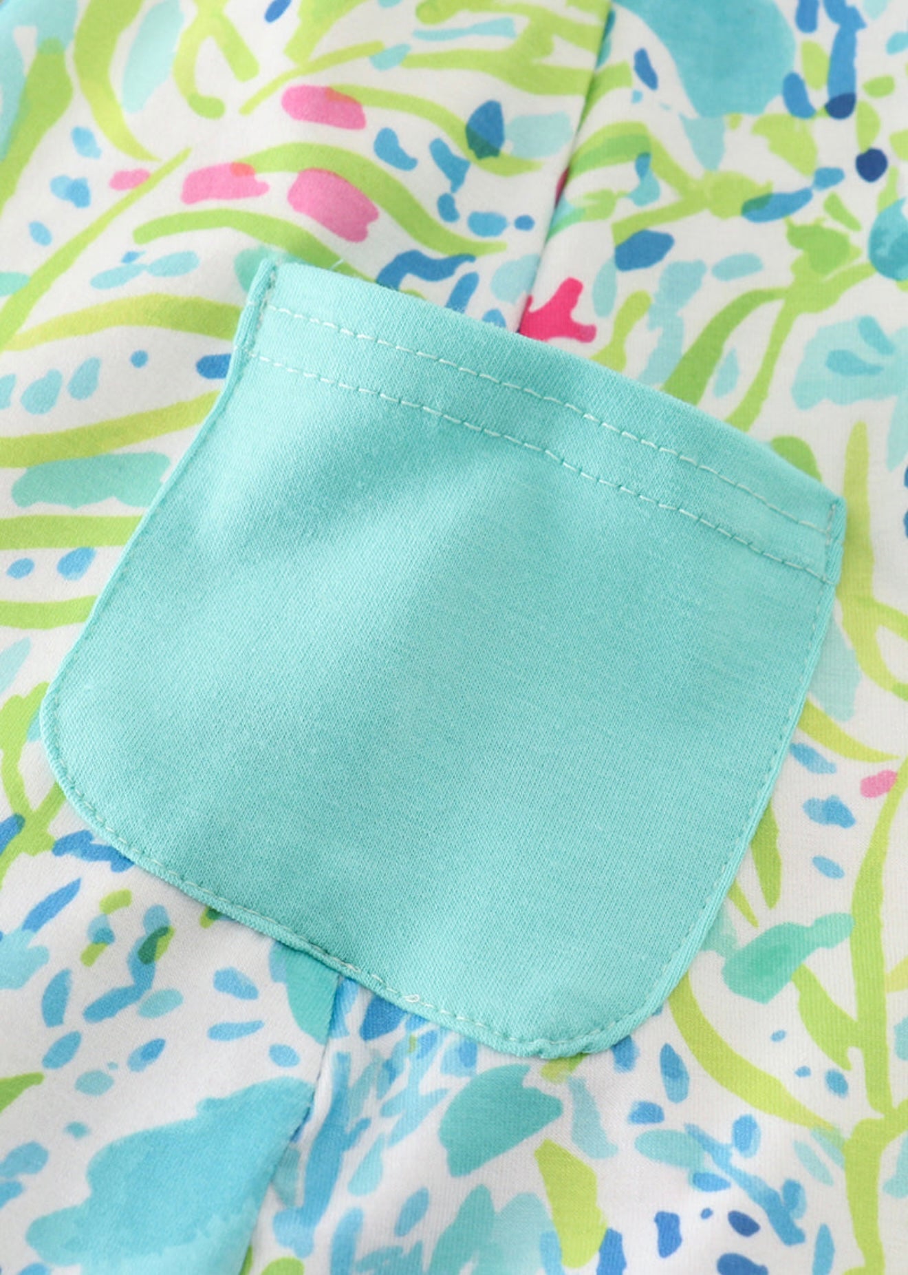 Green floral girl’s dress