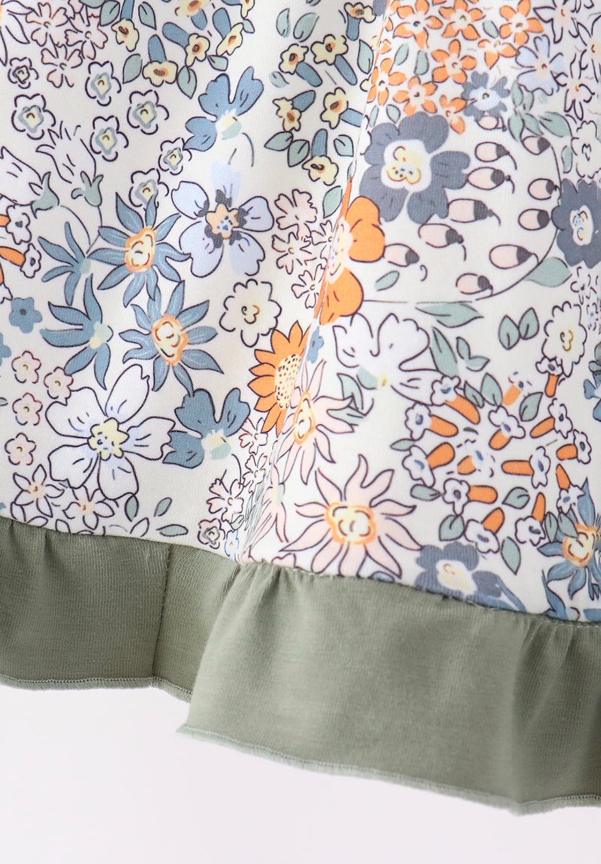 Green pumpkin french knot dress